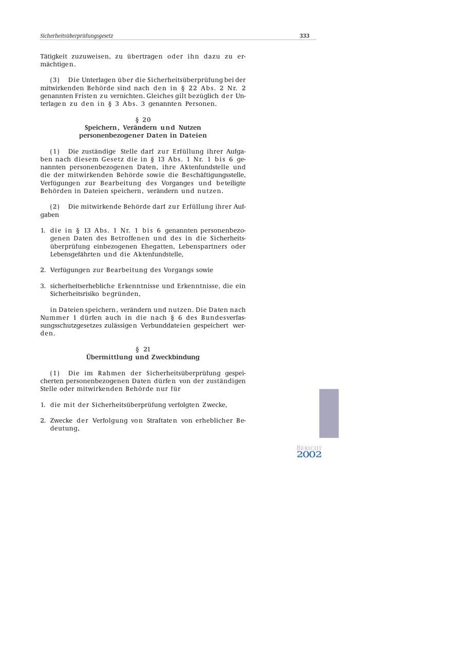 Seite 334 des Verfassungsschutzbericht 2002 Bund