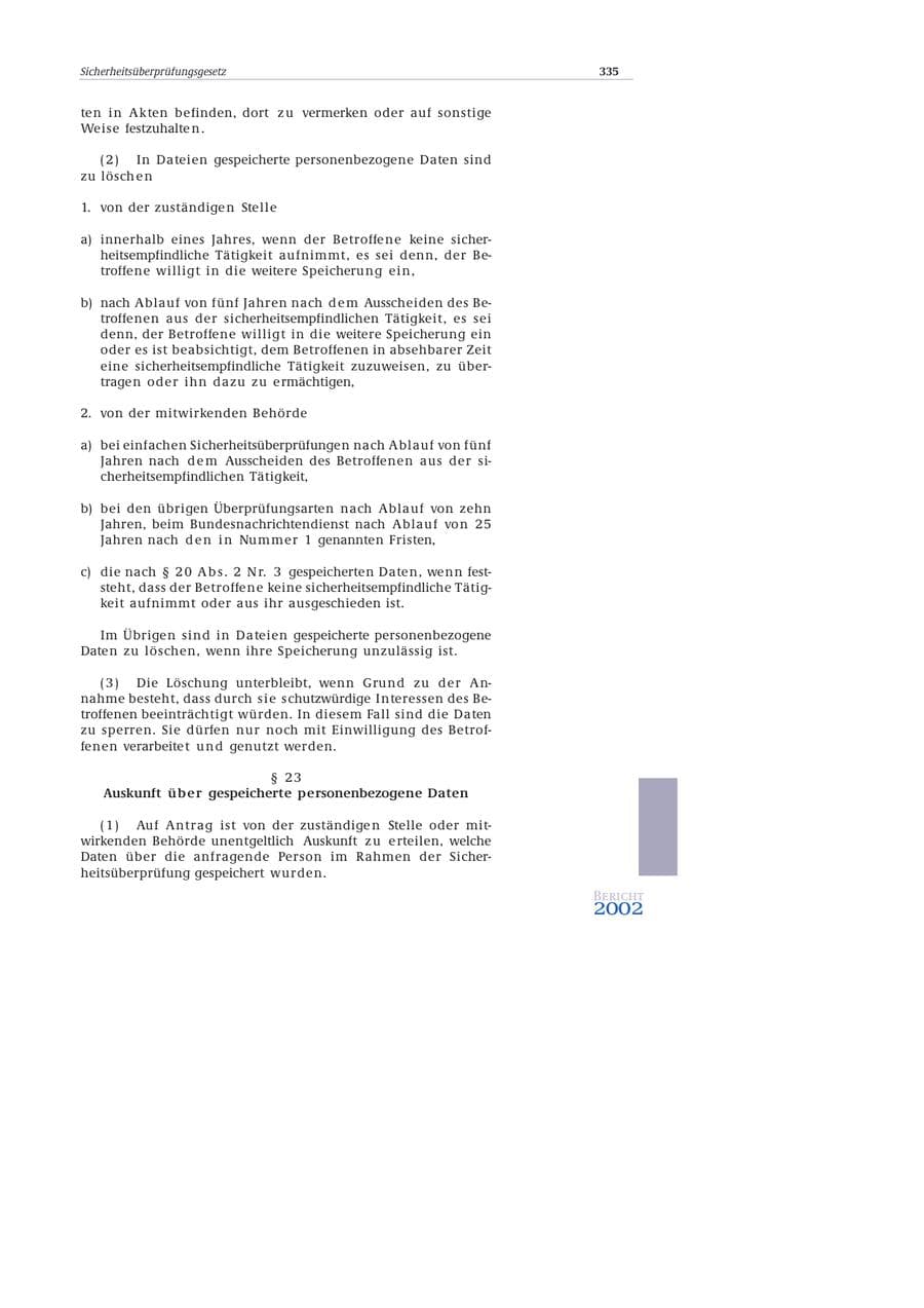 Seite 336 des Verfassungsschutzbericht 2002 Bund
