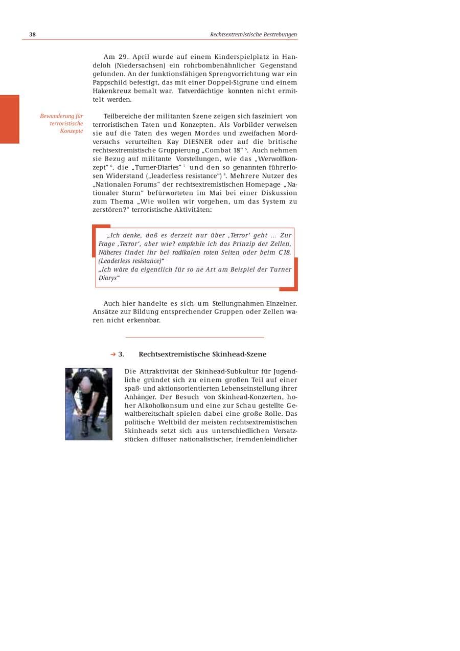 Seite 39 des Verfassungsschutzbericht 2002 Bund