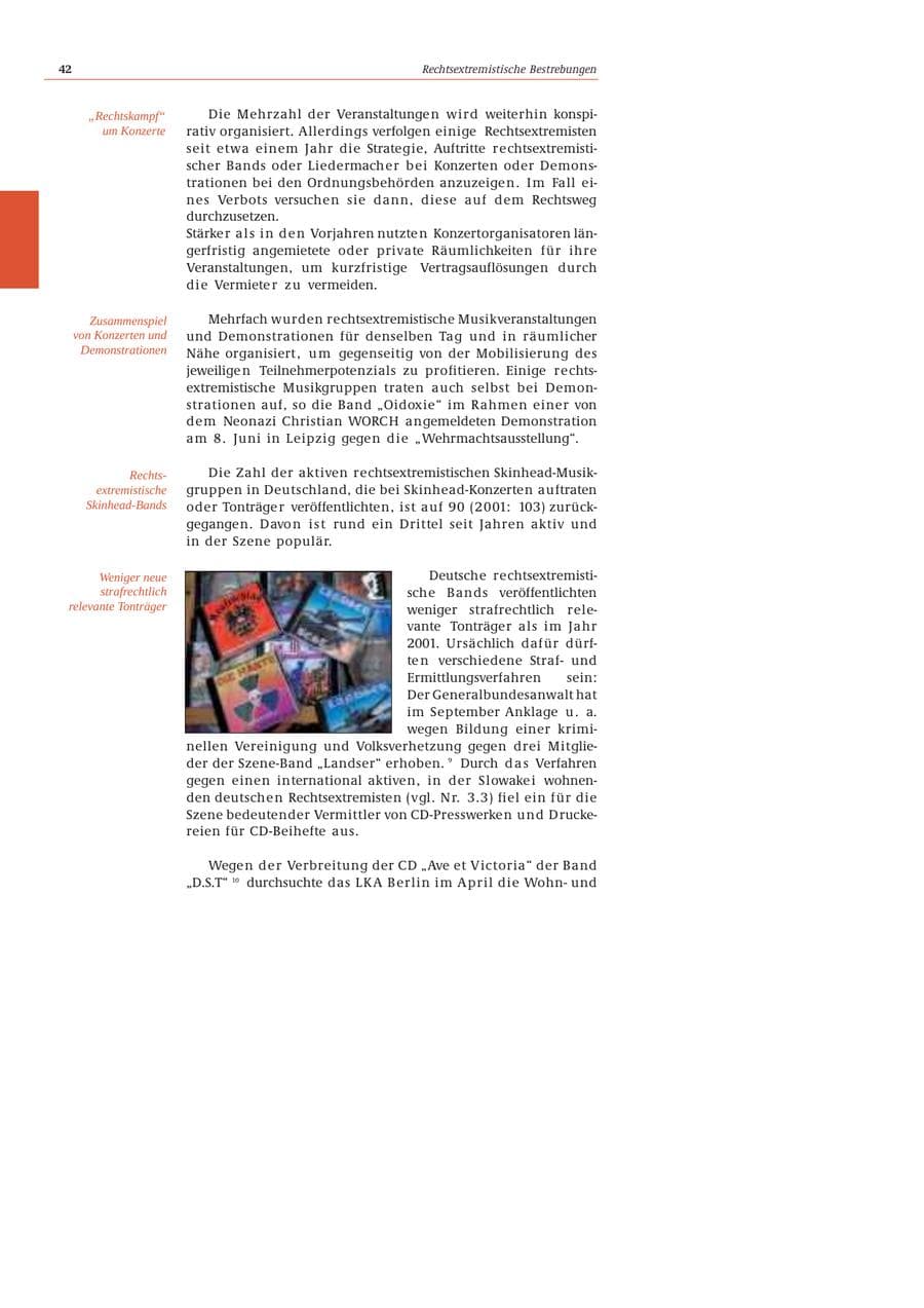 Seite 43 des Verfassungsschutzbericht 2002 Bund