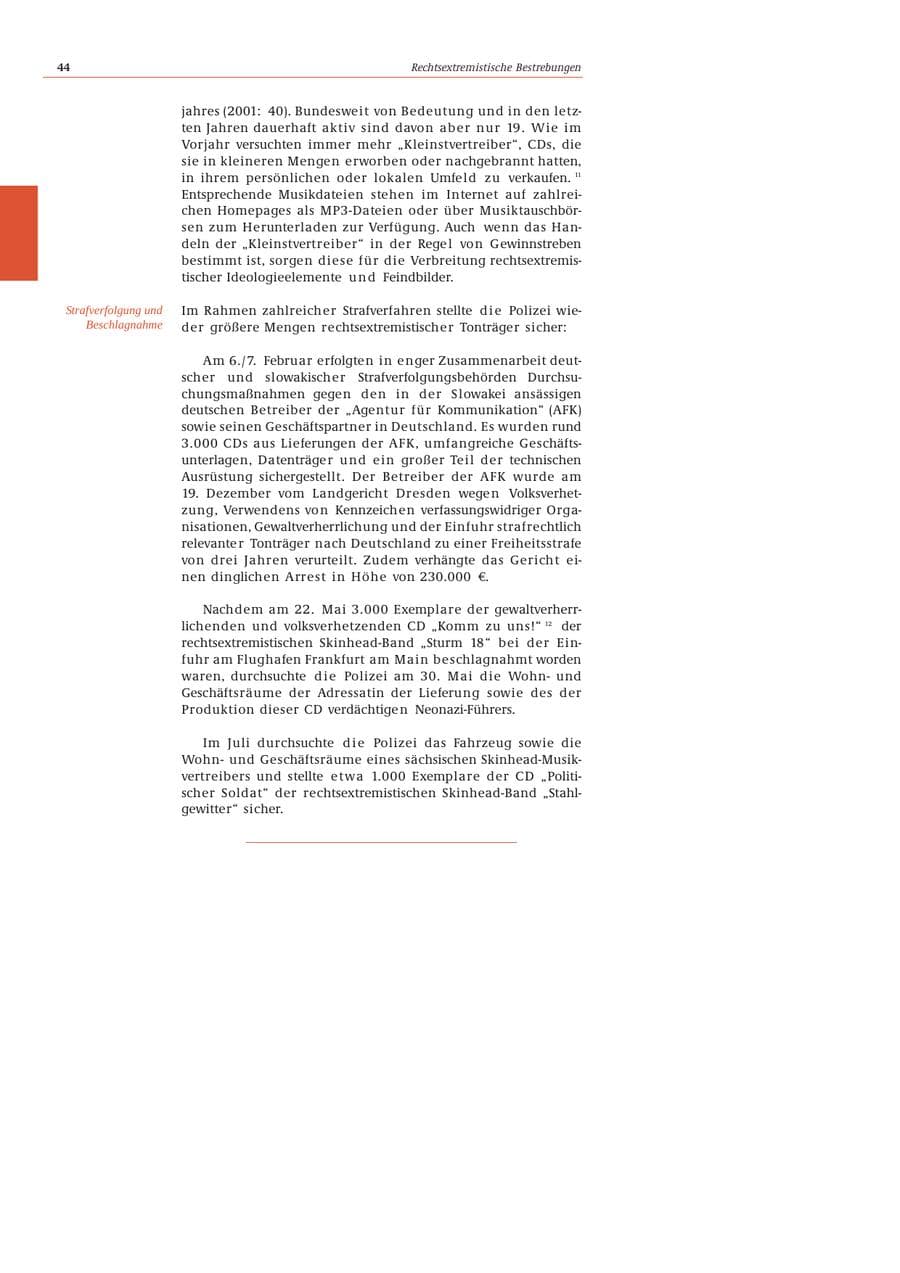 Seite 45 des Verfassungsschutzbericht 2002 Bund
