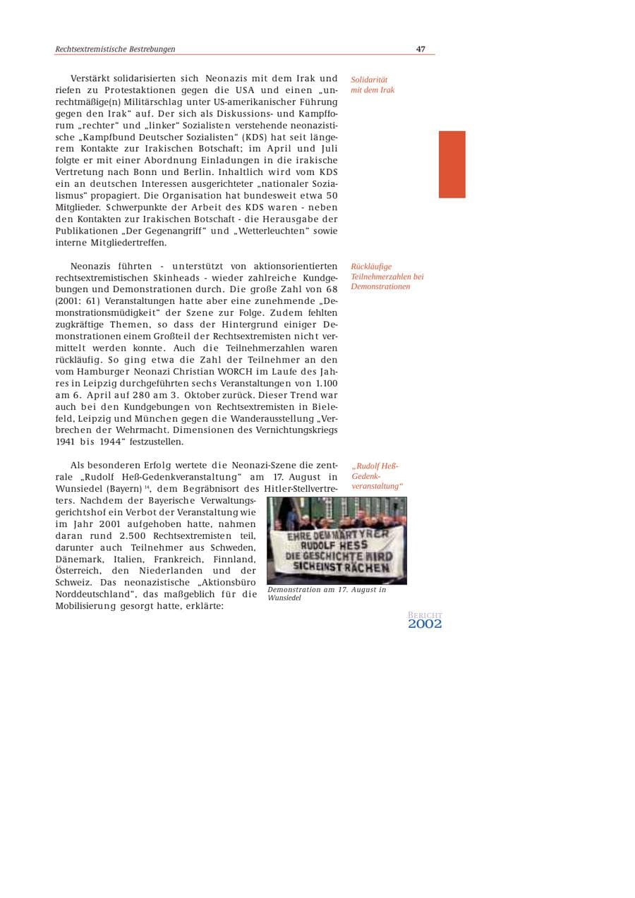 Seite 48 des Verfassungsschutzbericht 2002 Bund