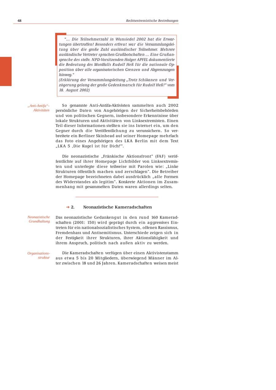 Seite 49 des Verfassungsschutzbericht 2002 Bund