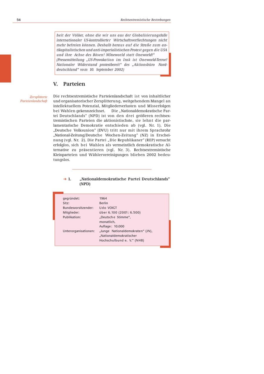 Seite 55 des Verfassungsschutzbericht 2002 Bund