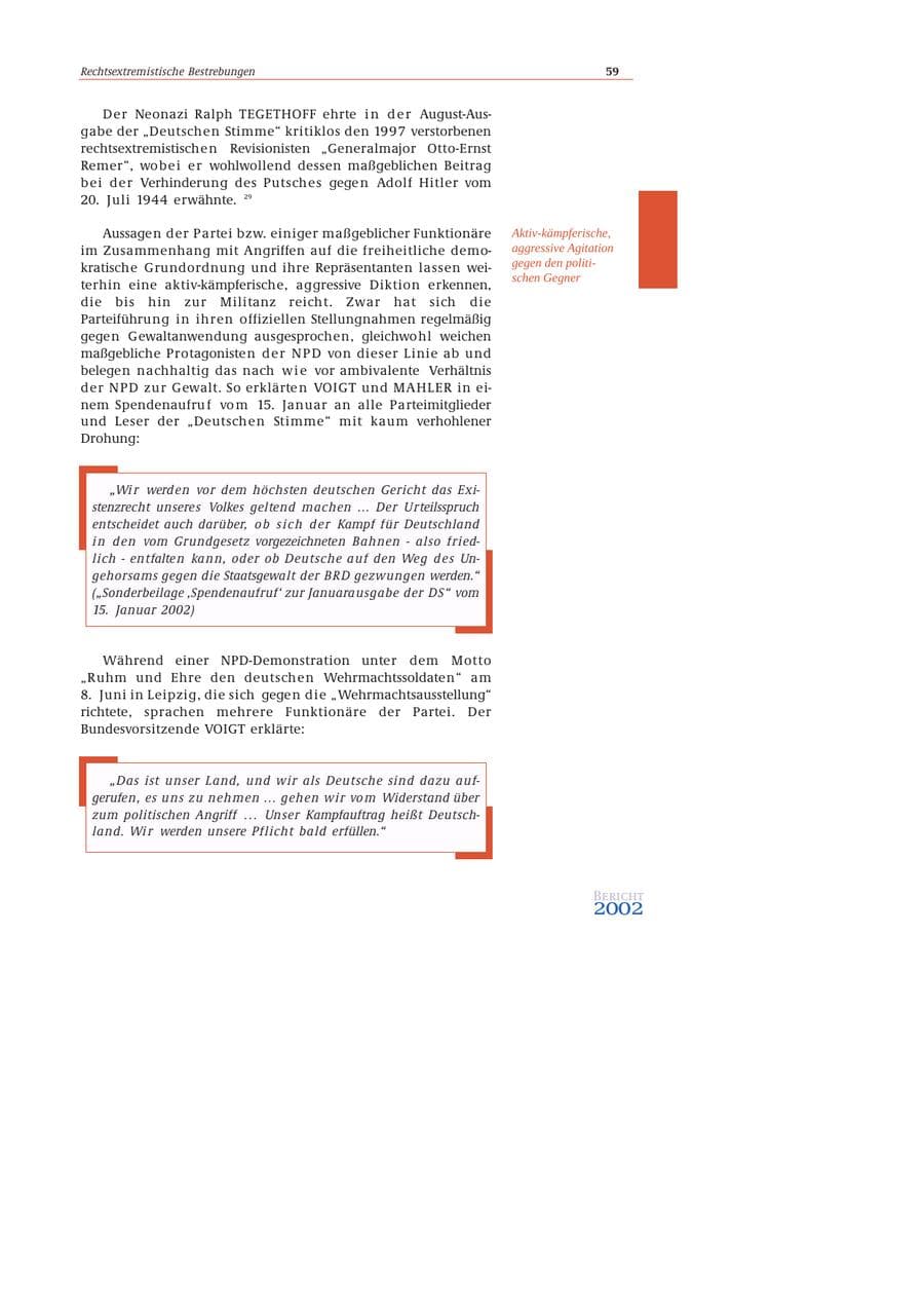 Seite 60 des Verfassungsschutzbericht 2002 Bund