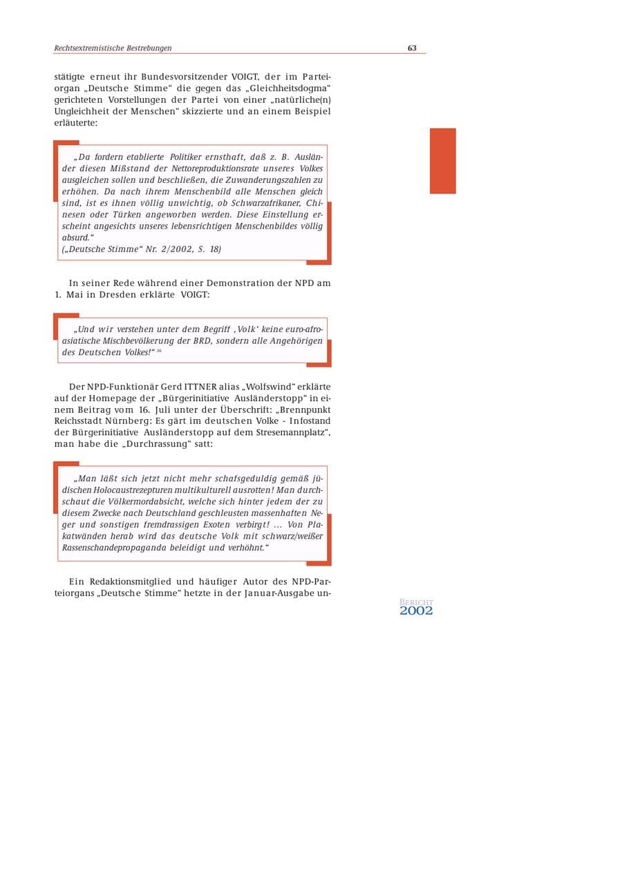 Seite 64 des Verfassungsschutzbericht 2002 Bund
