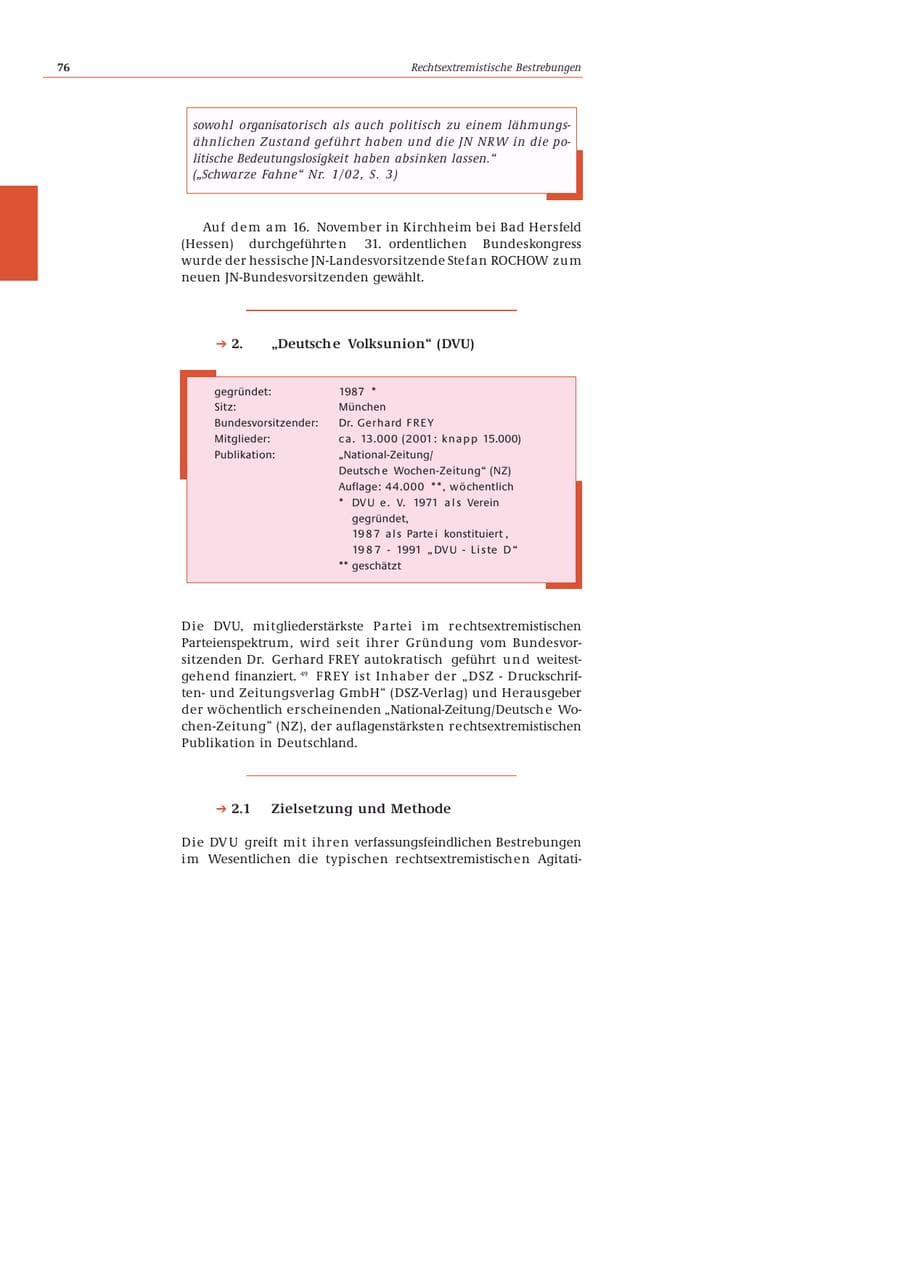 Seite 77 des Verfassungsschutzbericht 2002 Bund
