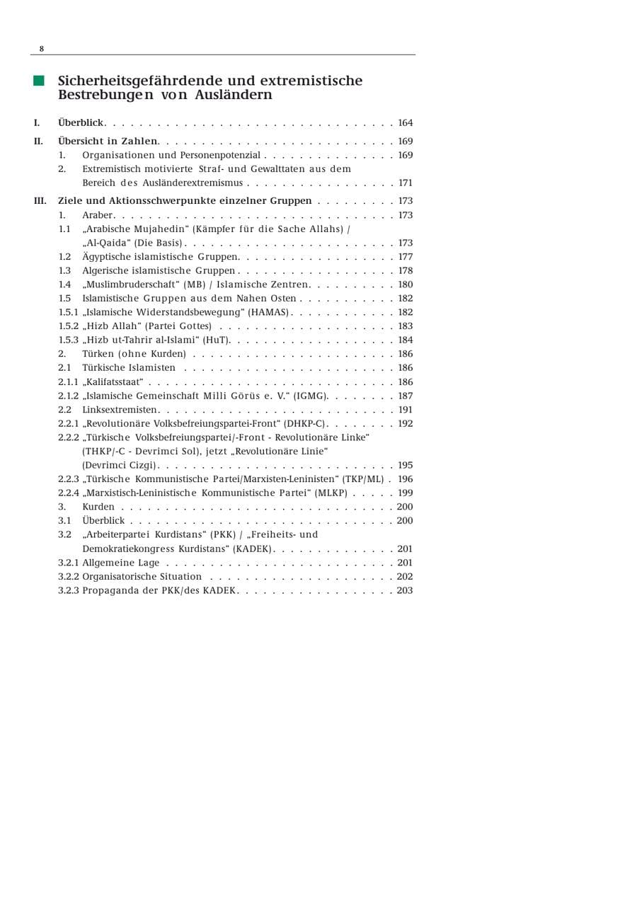Seite 9 des Verfassungsschutzbericht 2002 Bund