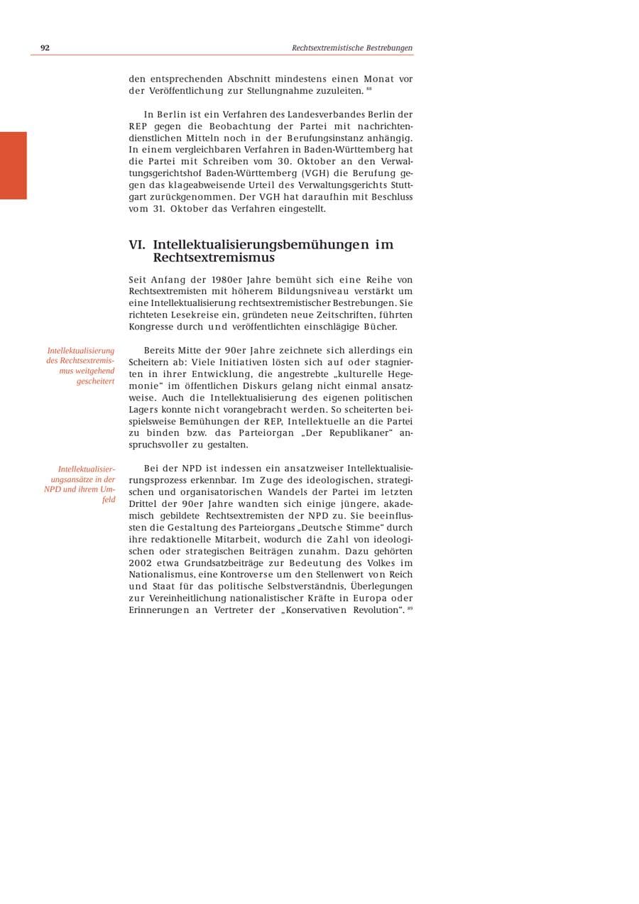 Seite 93 des Verfassungsschutzbericht 2002 Bund