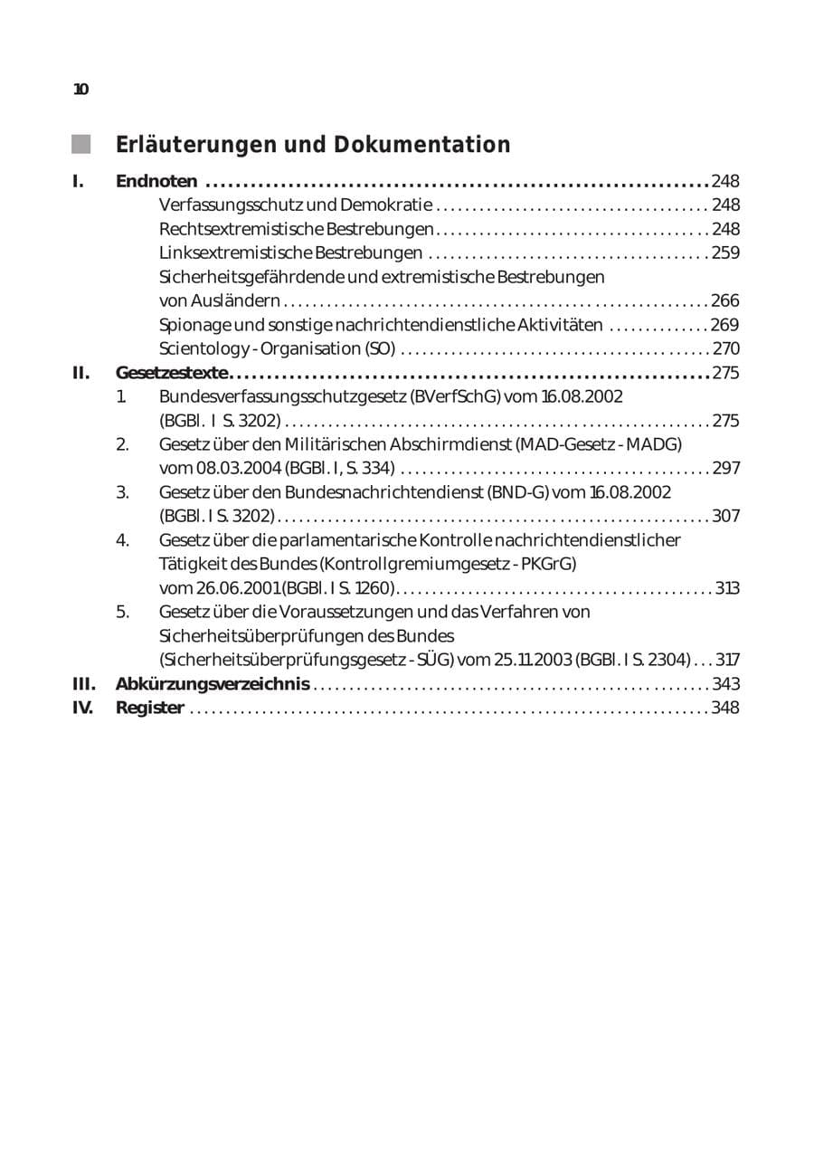 Seite 11 des Verfassungsschutzbericht 2003 Bund