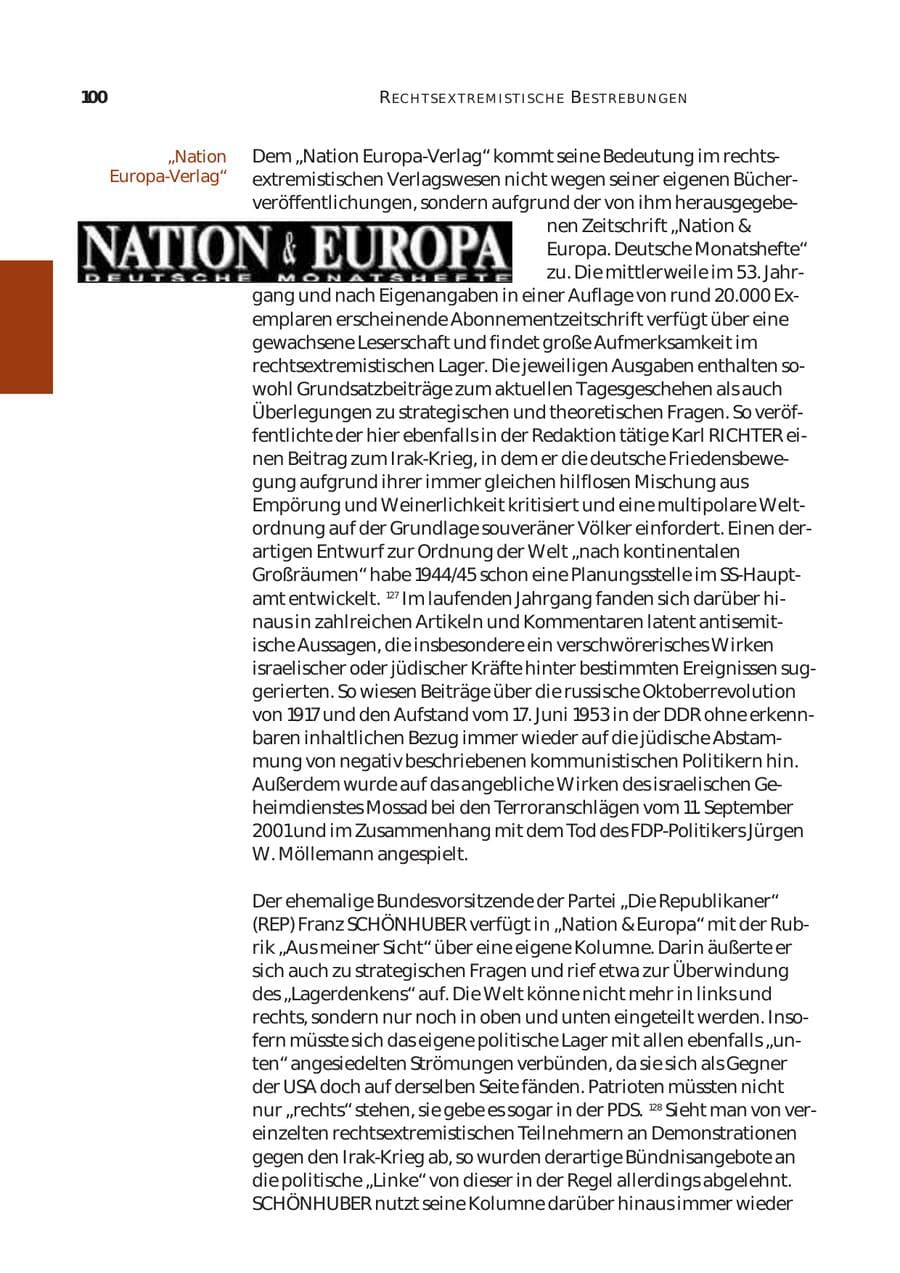 Seite 101 des Verfassungsschutzbericht 2003 Bund