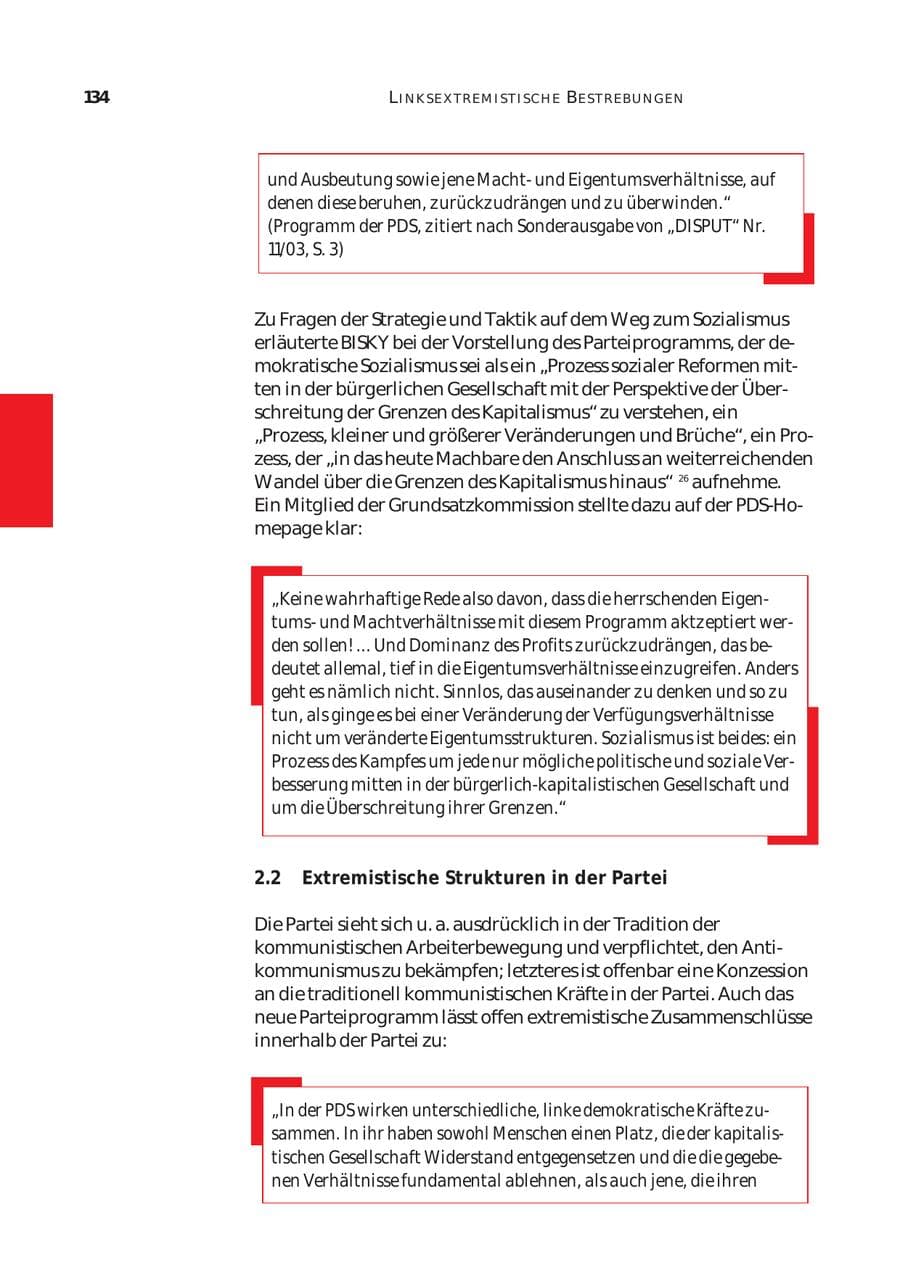 Seite 135 des Verfassungsschutzbericht 2003 Bund