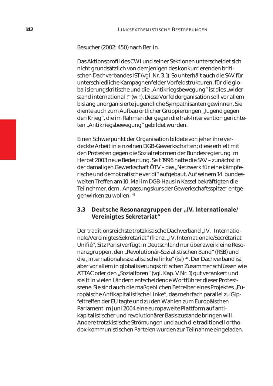 Seite 143 des Verfassungsschutzbericht 2003 Bund