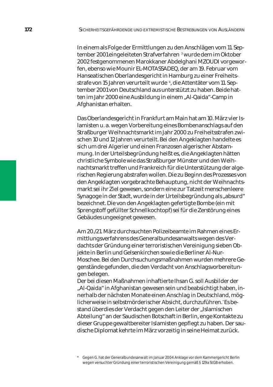 Seite 173 des Verfassungsschutzbericht 2003 Bund