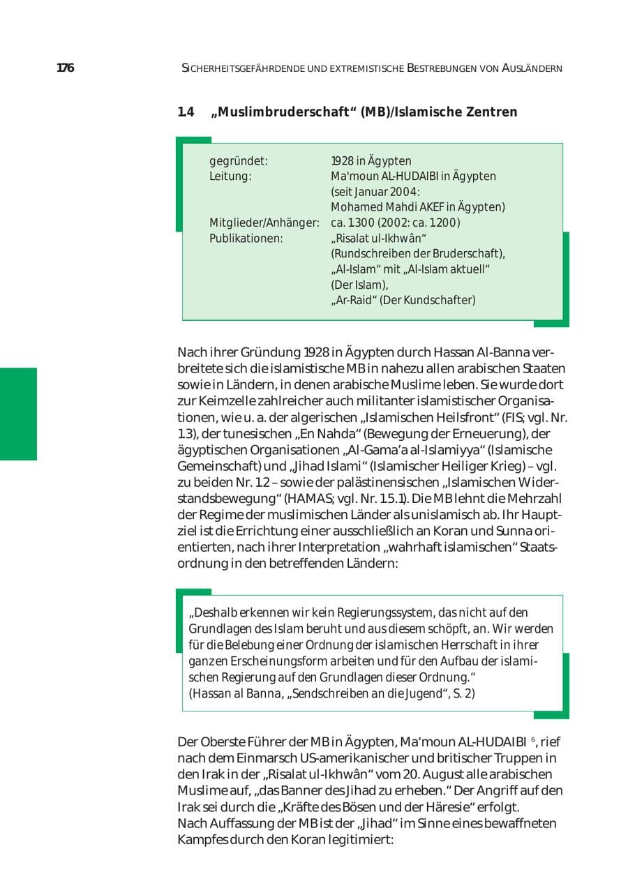 Seite 177 des Verfassungsschutzbericht 2003 Bund