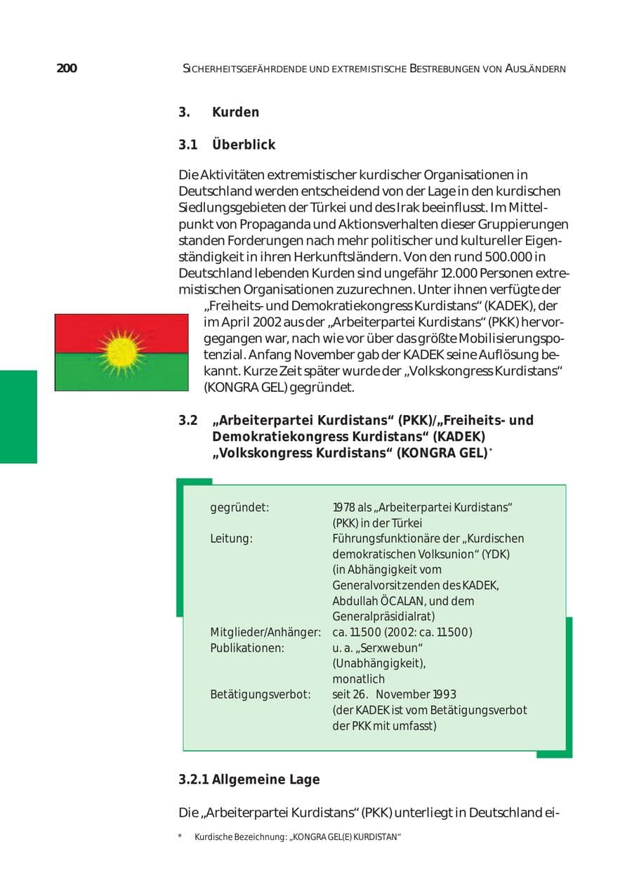 Seite 201 des Verfassungsschutzbericht 2003 Bund