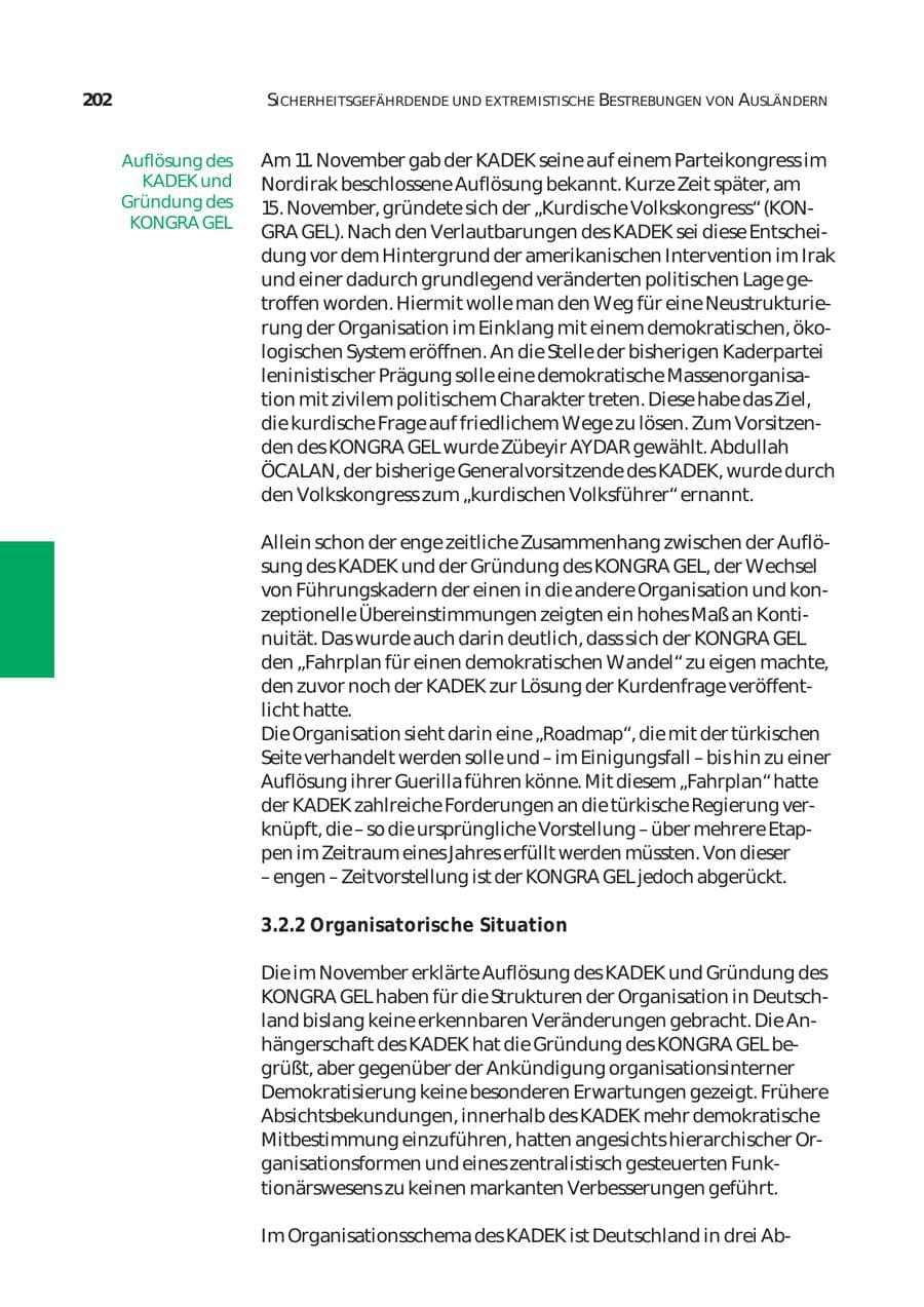 Seite 203 des Verfassungsschutzbericht 2003 Bund
