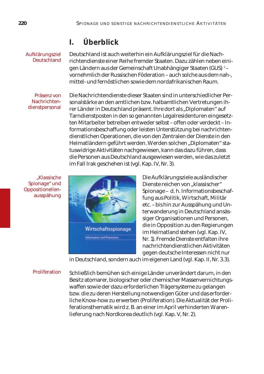 Seite 221 des Verfassungsschutzbericht 2003 Bund