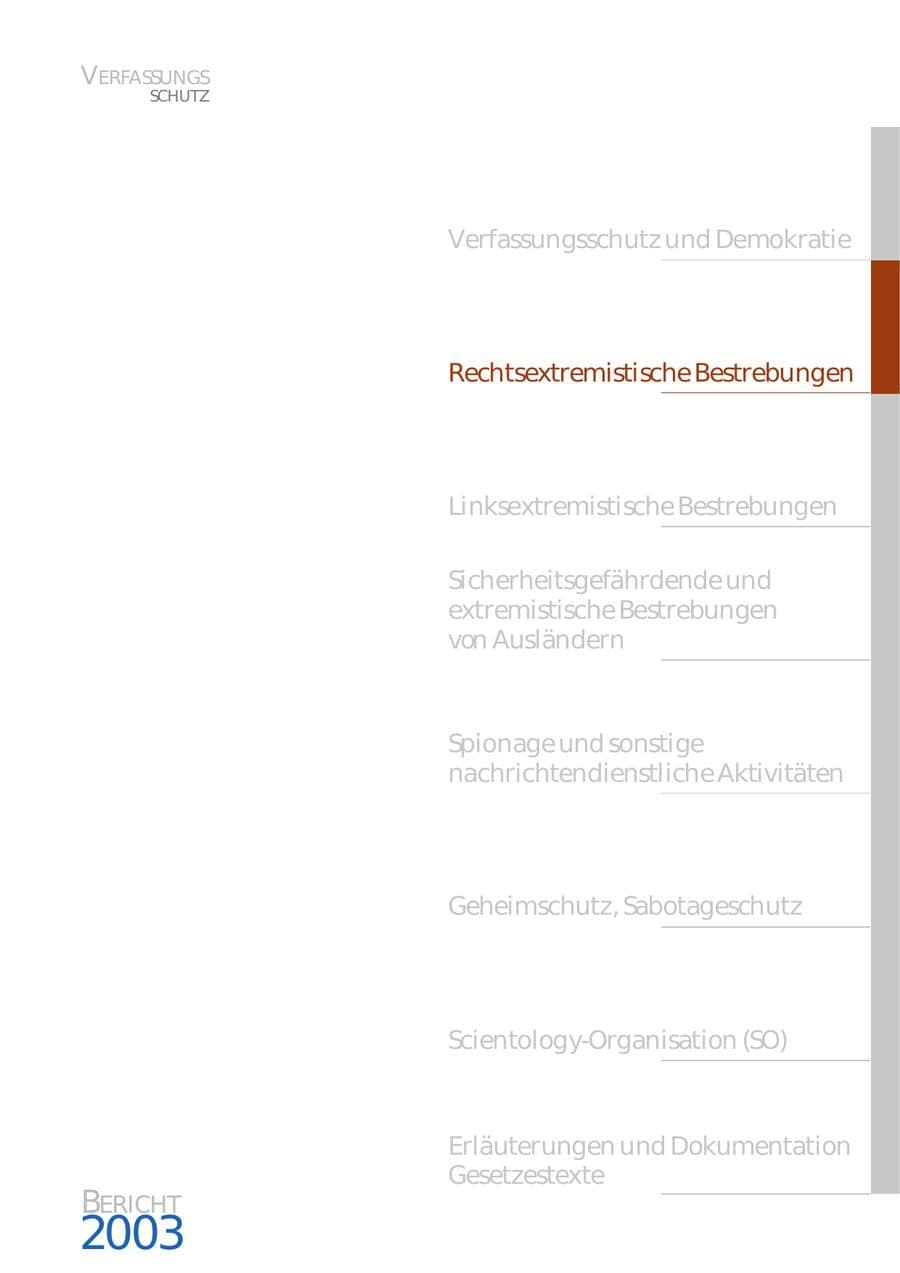 Seite 24 des Verfassungsschutzbericht 2003 Bund