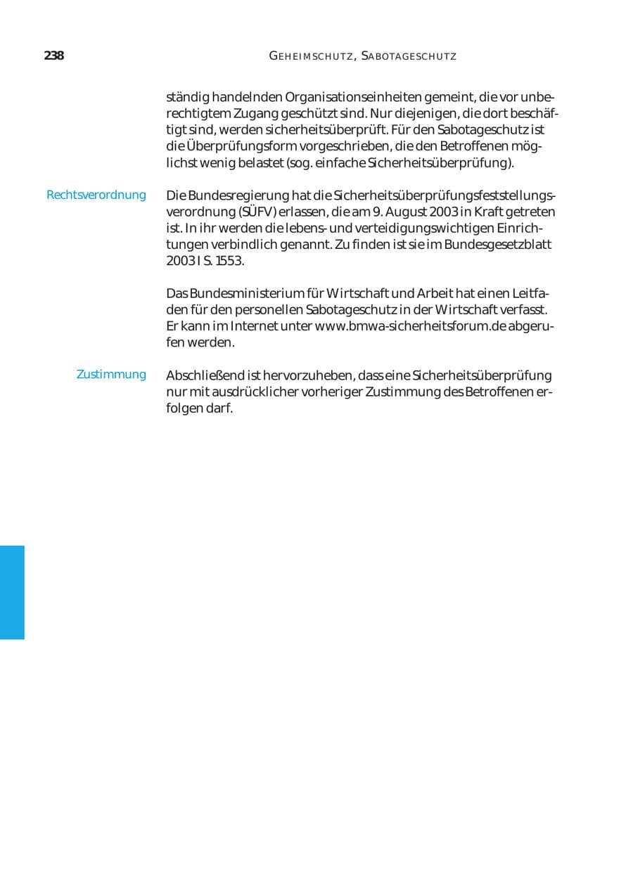 Seite 239 des Verfassungsschutzbericht 2003 Bund