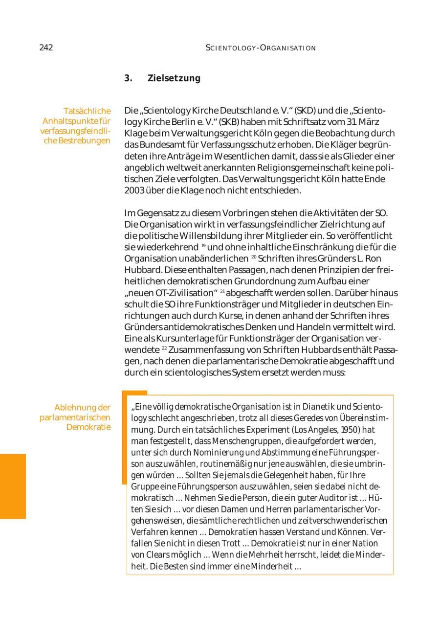 Seite 243 des Verfassungsschutzbericht 2003 Bund