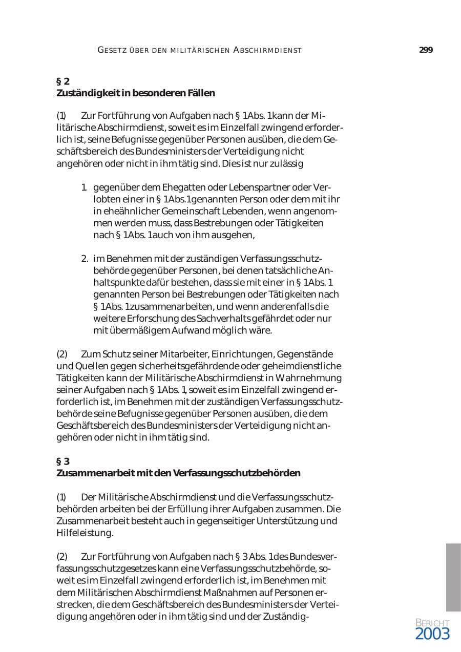 Seite 300 des Verfassungsschutzbericht 2003 Bund