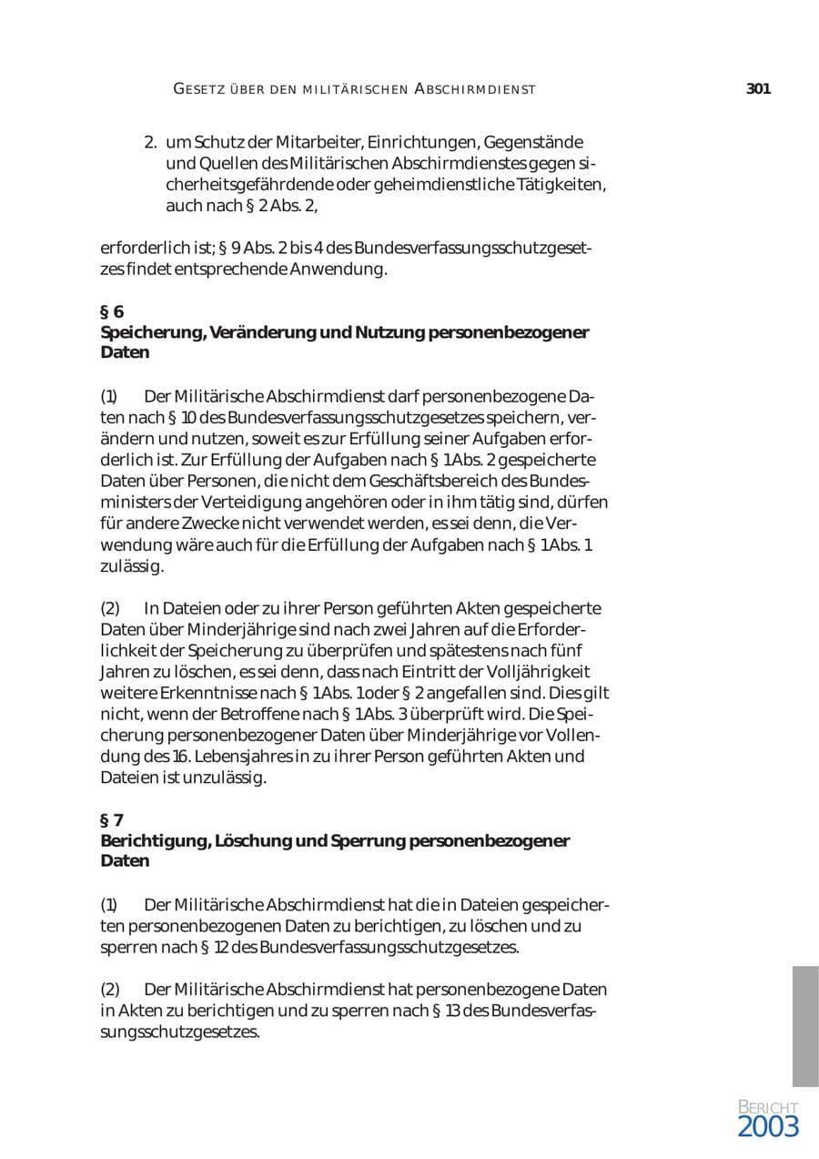 Seite 302 des Verfassungsschutzbericht 2003 Bund