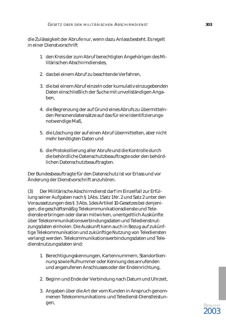 Seite 304 des Verfassungsschutzbericht 2003 Bund