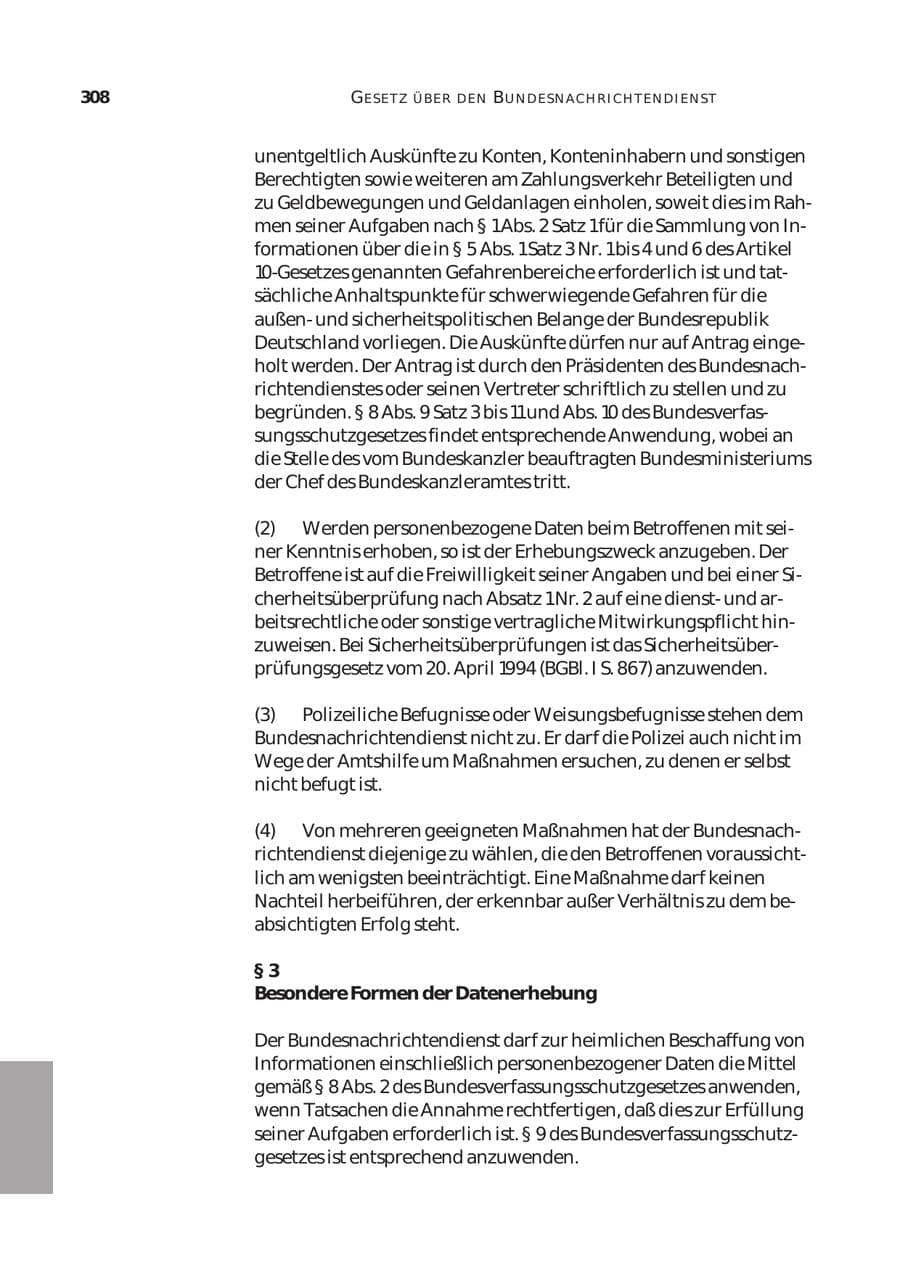 Seite 309 des Verfassungsschutzbericht 2003 Bund
