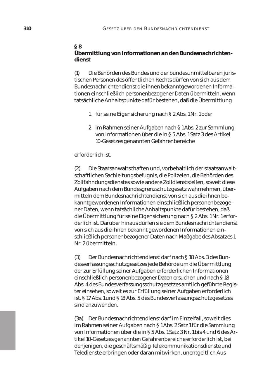 Seite 311 des Verfassungsschutzbericht 2003 Bund