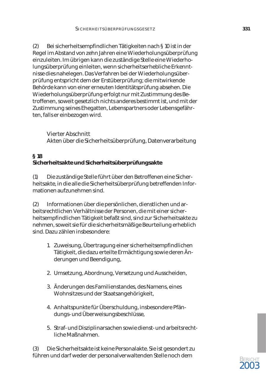 Seite 332 des Verfassungsschutzbericht 2003 Bund