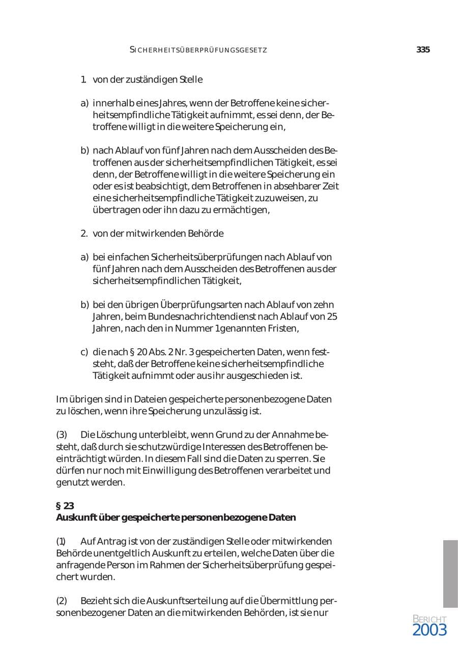 Seite 336 des Verfassungsschutzbericht 2003 Bund