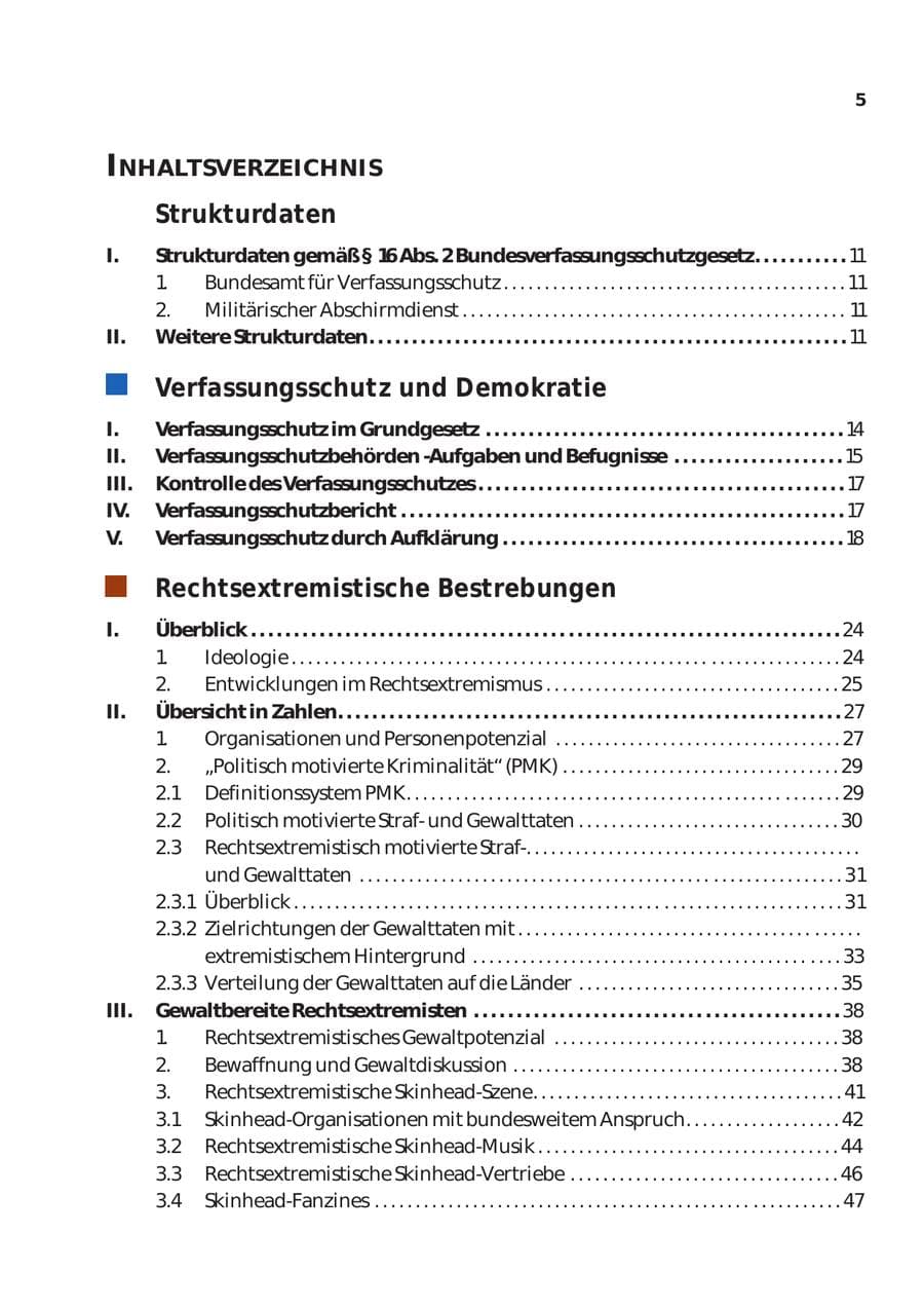 Seite 6 des Verfassungsschutzbericht 2003 Bund