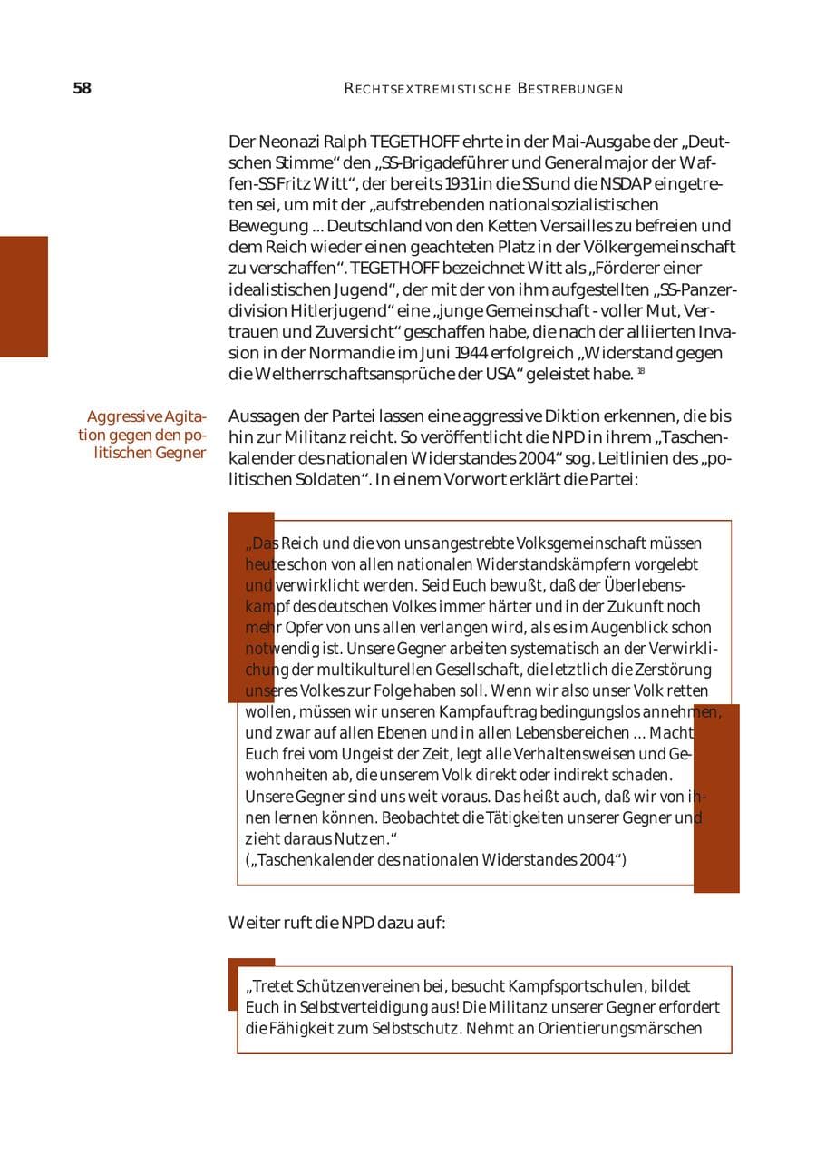 Seite 59 des Verfassungsschutzbericht 2003 Bund