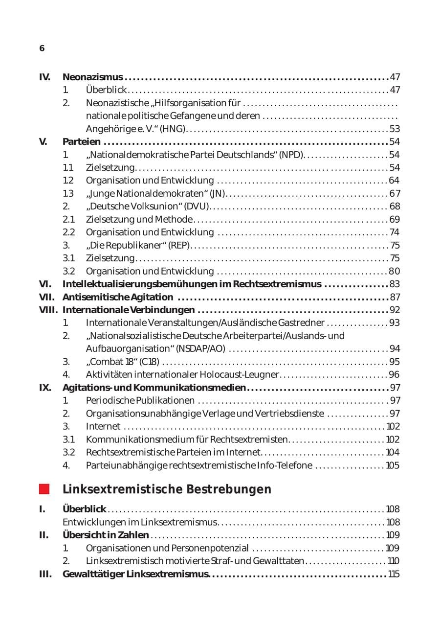 Seite 7 des Verfassungsschutzbericht 2003 Bund
