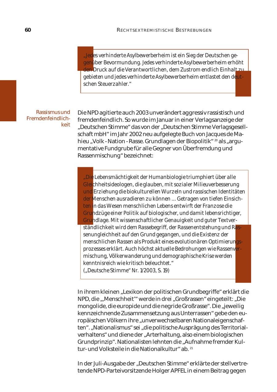 Seite 61 des Verfassungsschutzbericht 2003 Bund