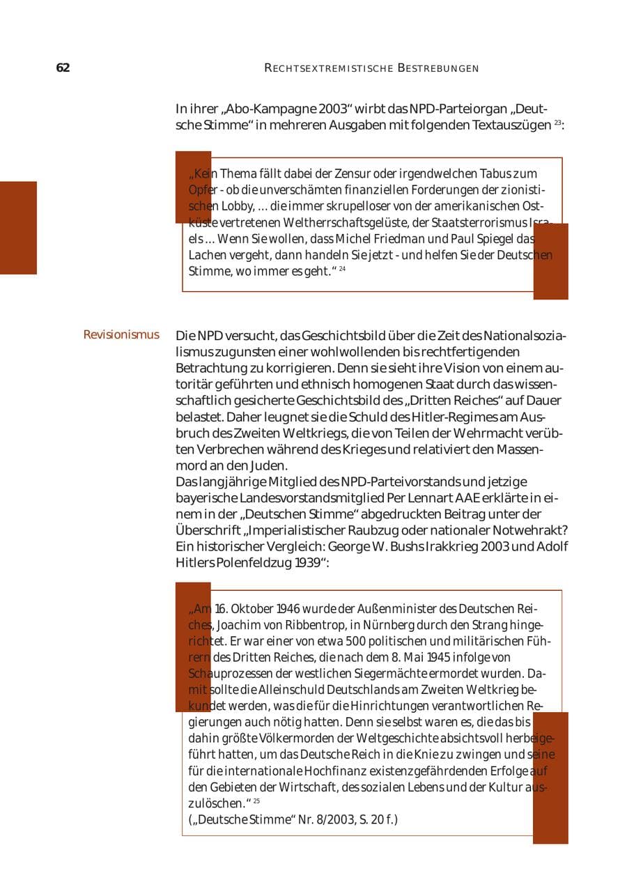 Seite 63 des Verfassungsschutzbericht 2003 Bund