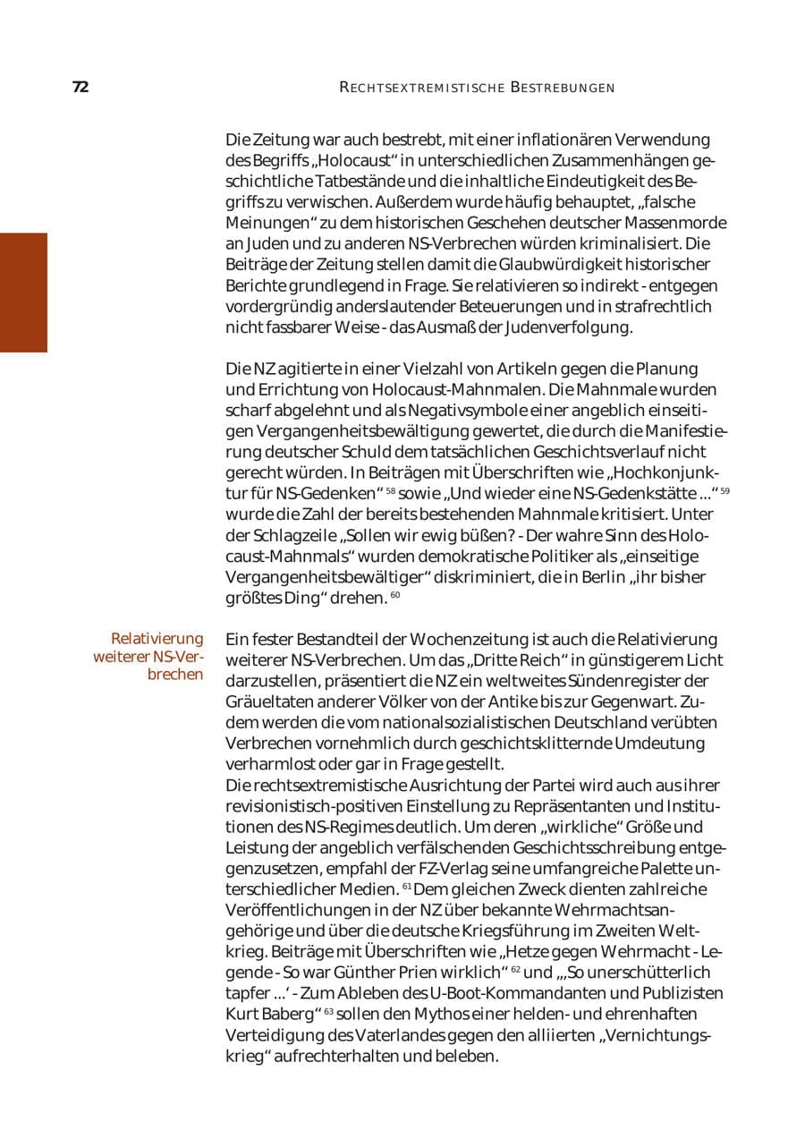 Seite 73 des Verfassungsschutzbericht 2003 Bund