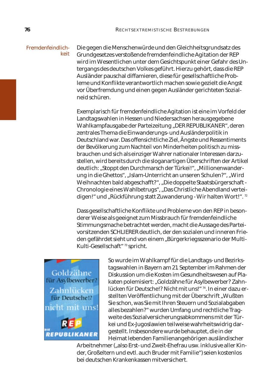Seite 77 des Verfassungsschutzbericht 2003 Bund