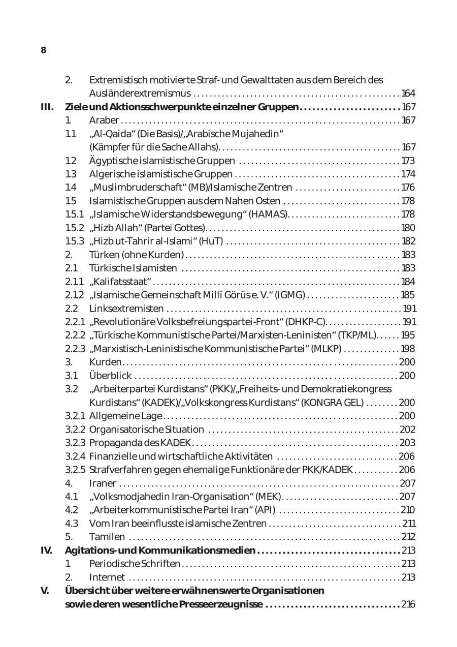 Seite 9 des Verfassungsschutzbericht 2003 Bund