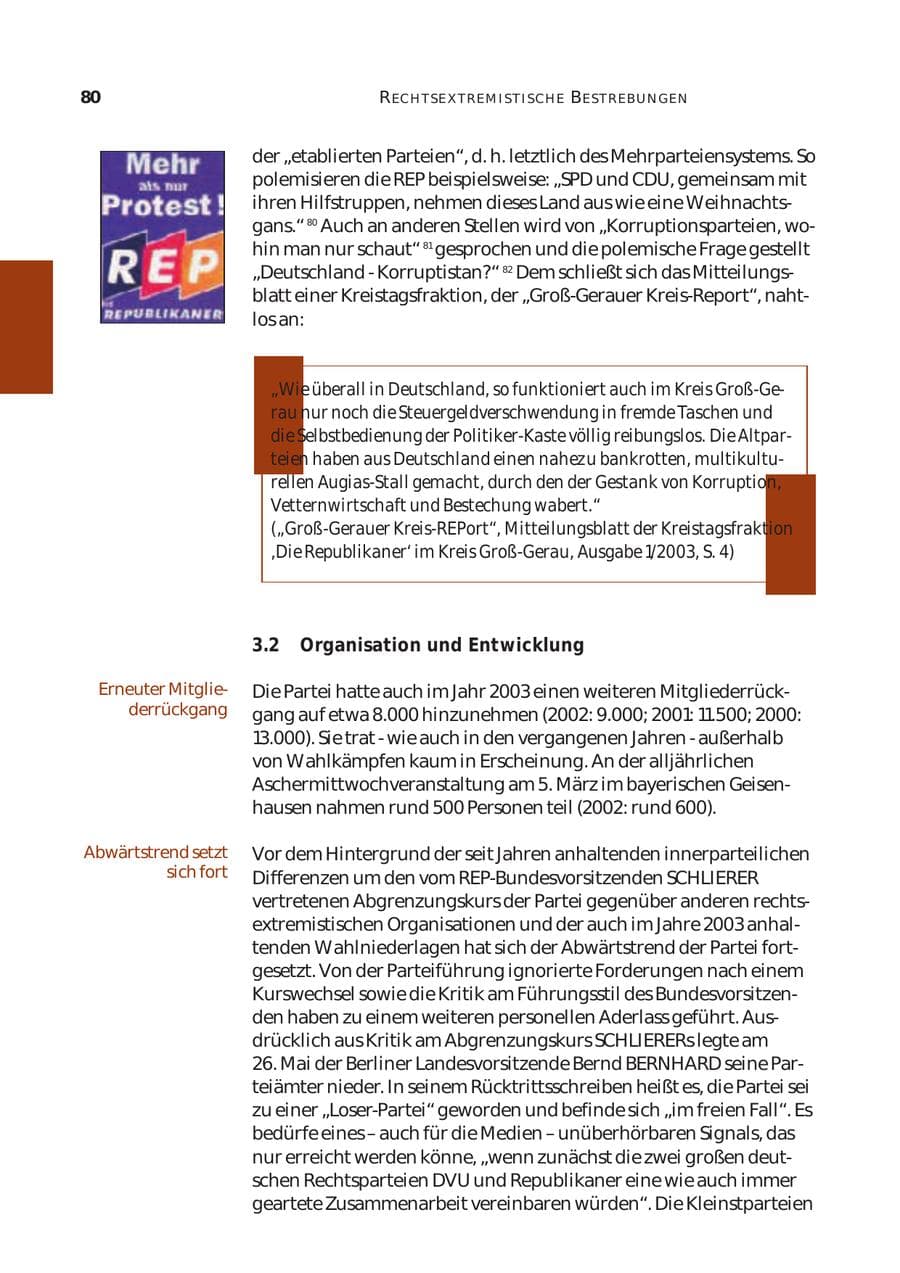 Seite 81 des Verfassungsschutzbericht 2003 Bund