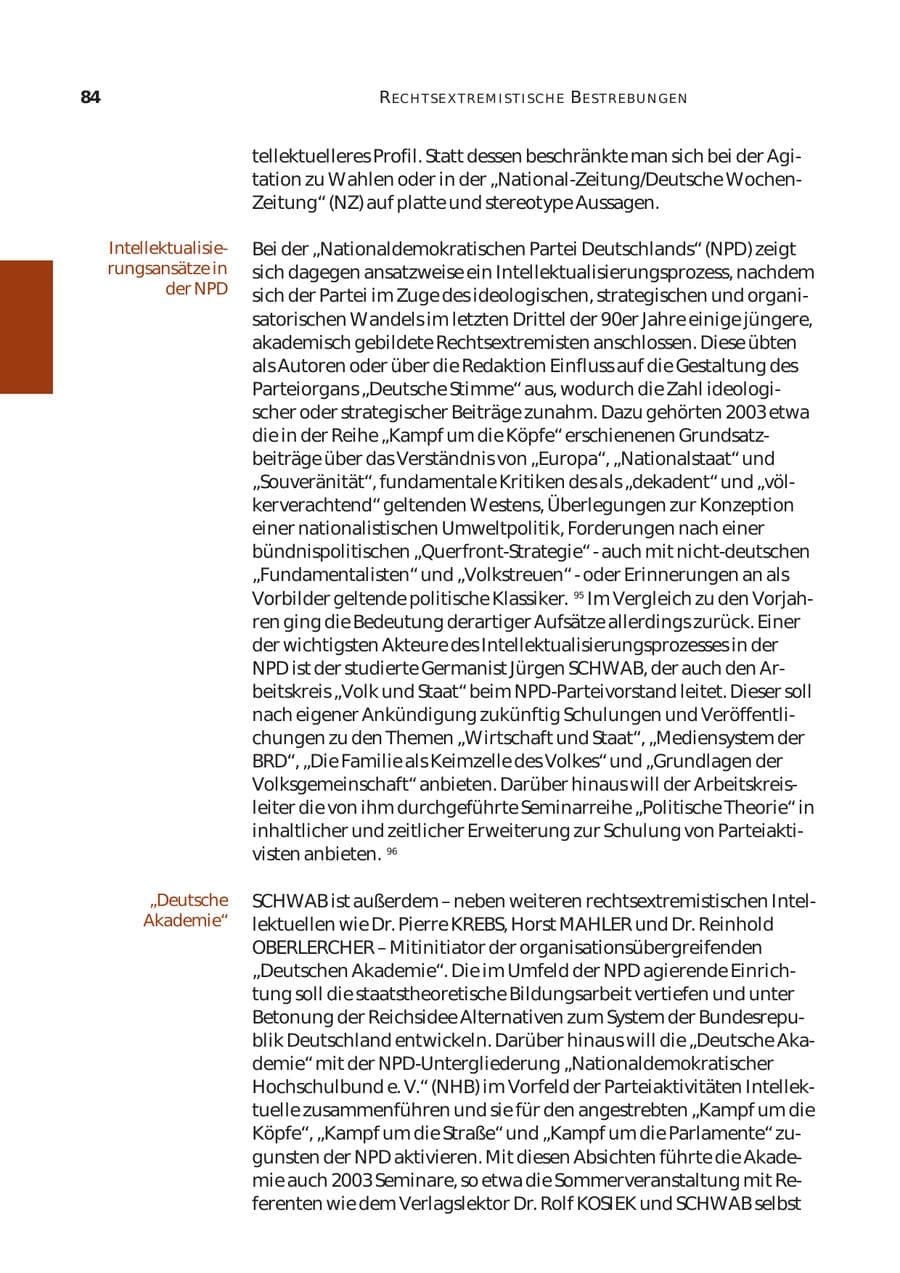Seite 85 des Verfassungsschutzbericht 2003 Bund