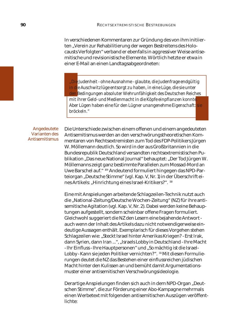 Seite 91 des Verfassungsschutzbericht 2003 Bund
