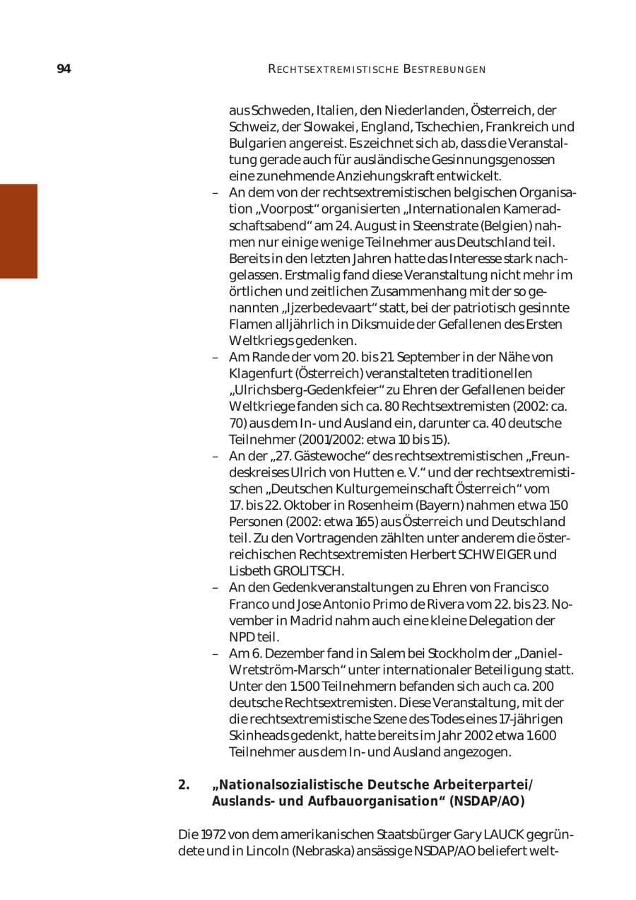 Seite 95 des Verfassungsschutzbericht 2003 Bund