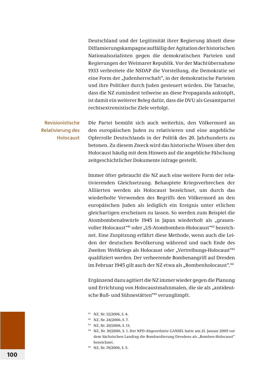 Seite 103 des Verfassungsschutzbericht 2006 Bund