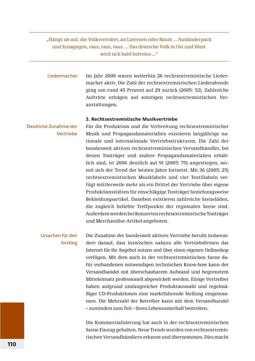 Seite 113 des Verfassungsschutzbericht 2006 Bund
