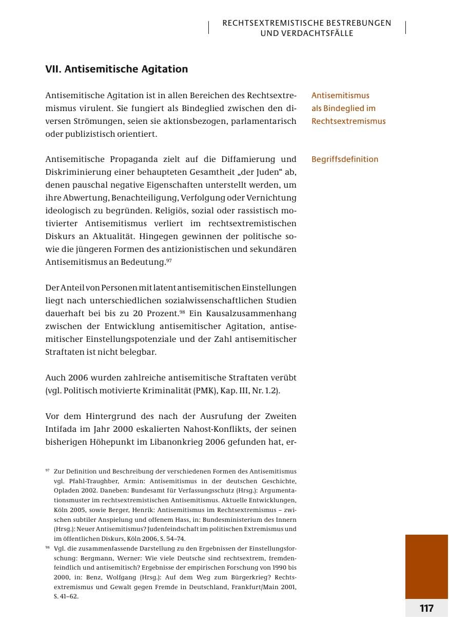 Seite 120 des Verfassungsschutzbericht 2006 Bund
