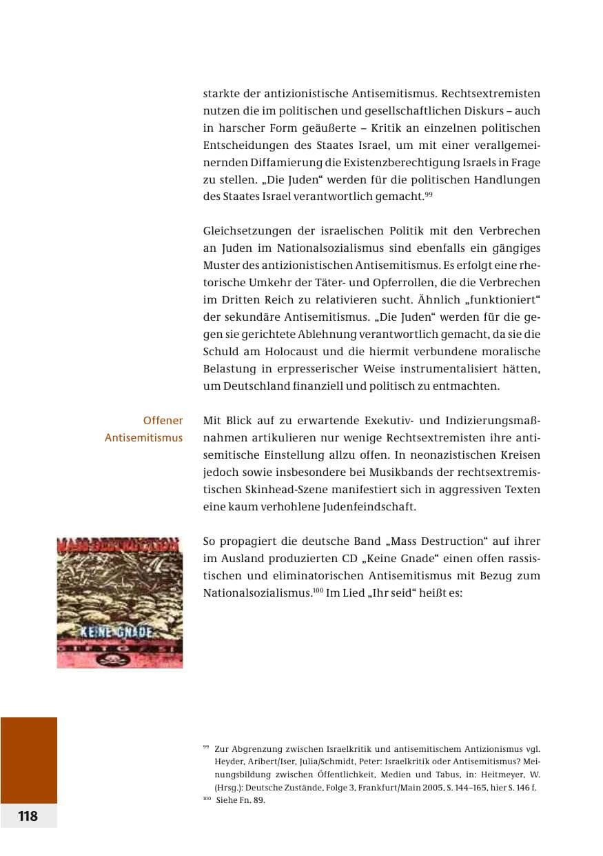 Seite 121 des Verfassungsschutzbericht 2006 Bund