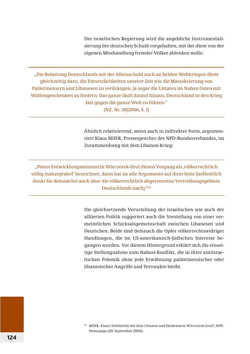 Seite 127 des Verfassungsschutzbericht 2006 Bund