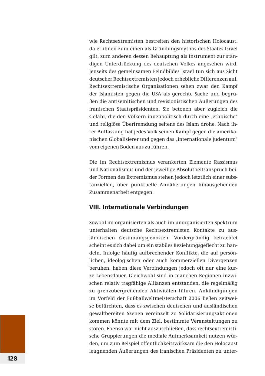 Seite 131 des Verfassungsschutzbericht 2006 Bund